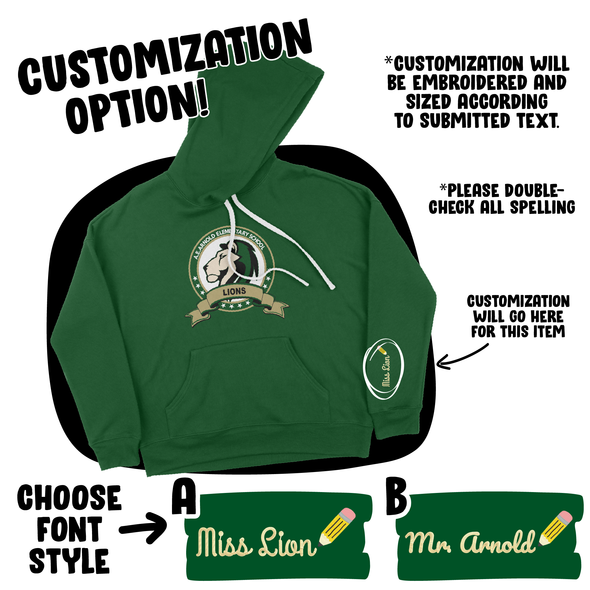 #07-STAFF GREEN HOODIE