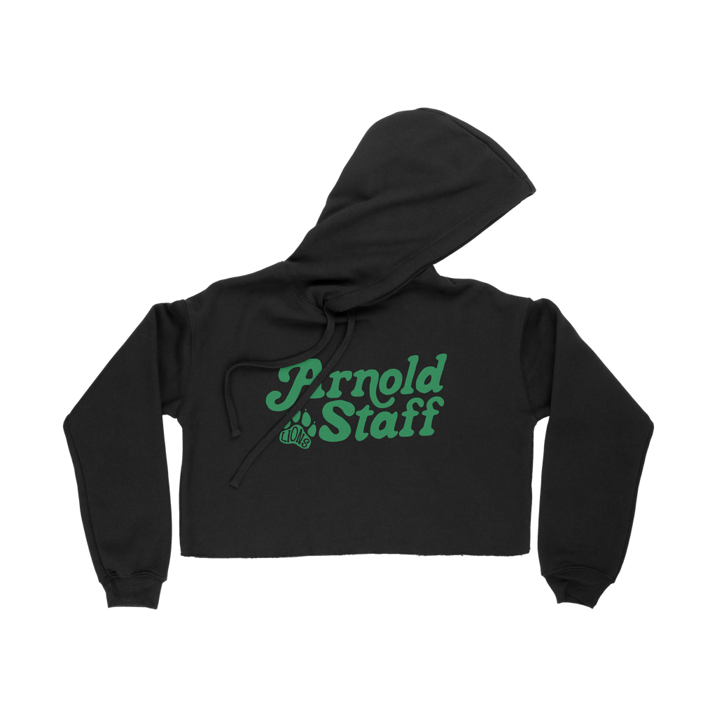 #22-STAFF BLACK CROP HOODIE