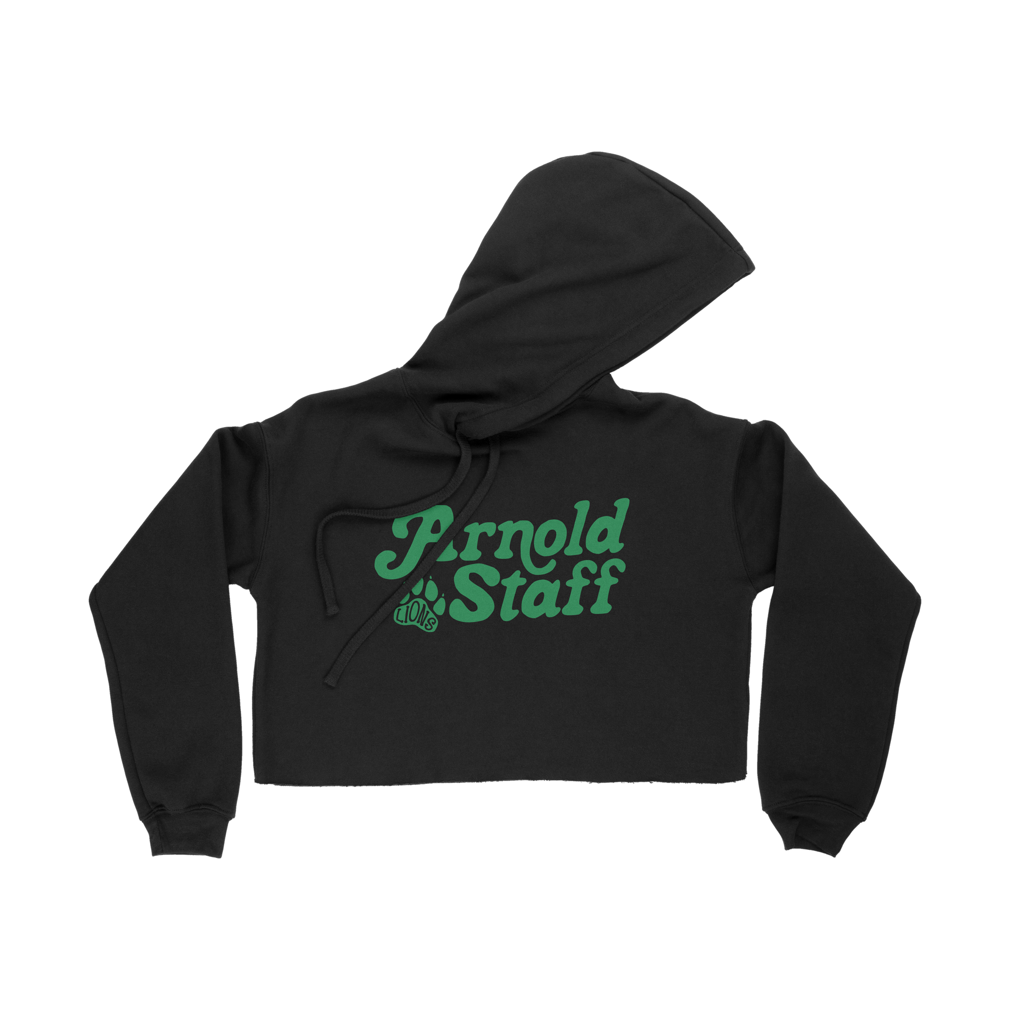 #22-STAFF BLACK CROP HOODIE