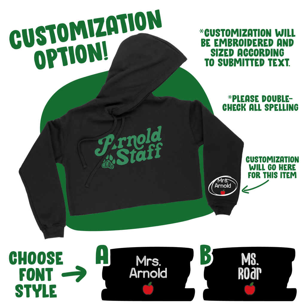 #22-STAFF BLACK CROP HOODIE