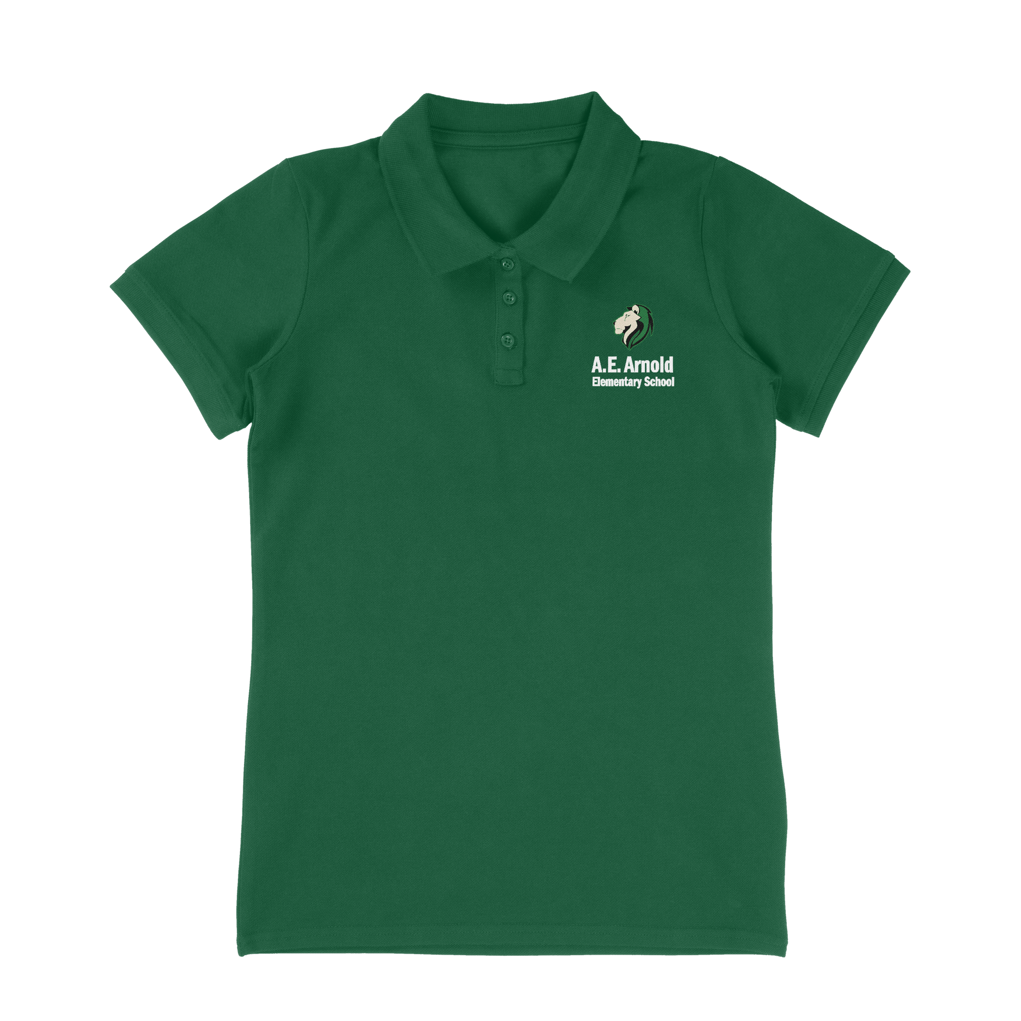 #25-STAFF GREEN WOMEN'S POLO
